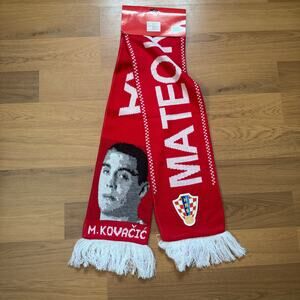 NWT Mateo Kovacic #20 Croatia National Football Soccer Team Red White Scarf